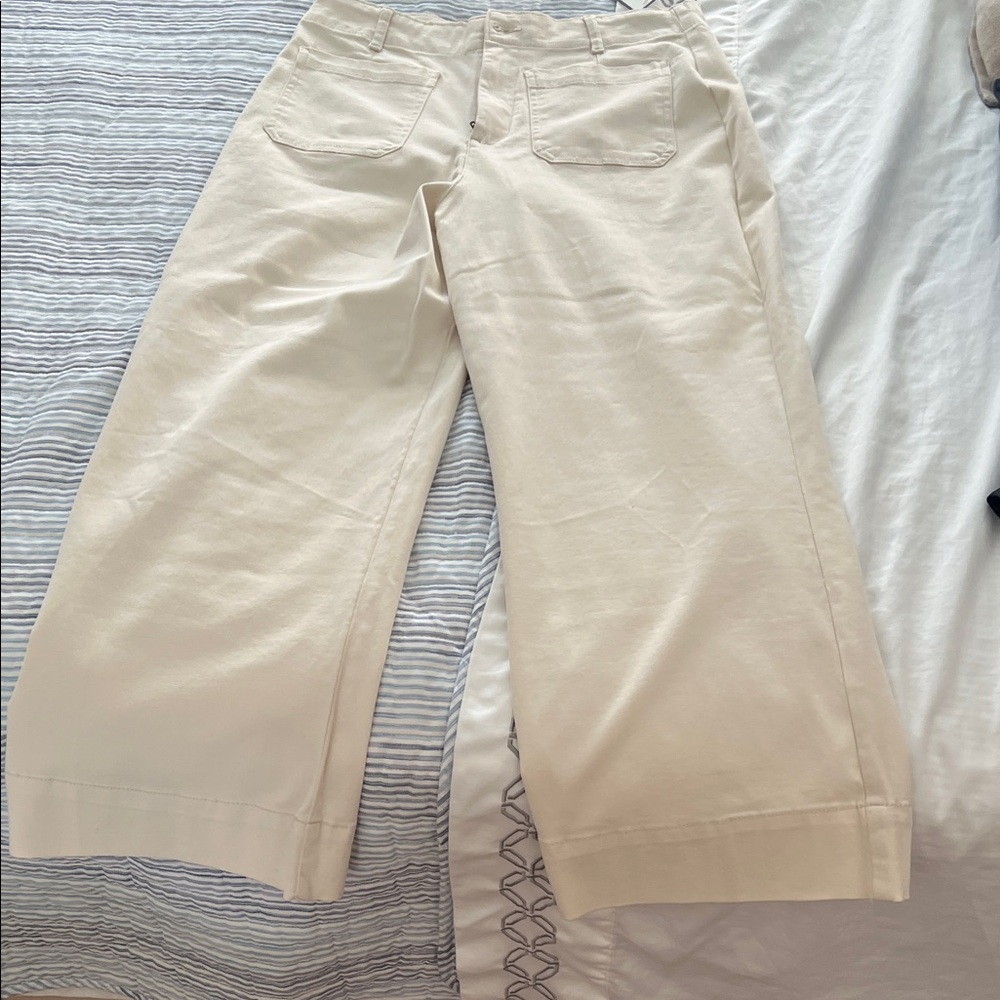 Bagatelle Cream Cropped Wide Leg